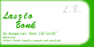 laszlo bonk business card